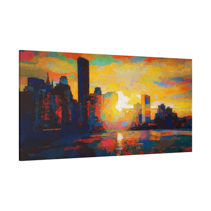 Sunset In A City